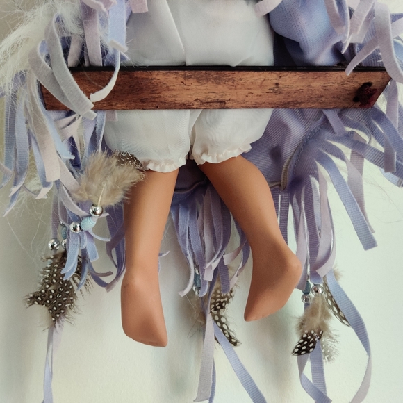 Cathay Collection Porcelain Doll Native American Girl on a swing - Picture 8 of 8